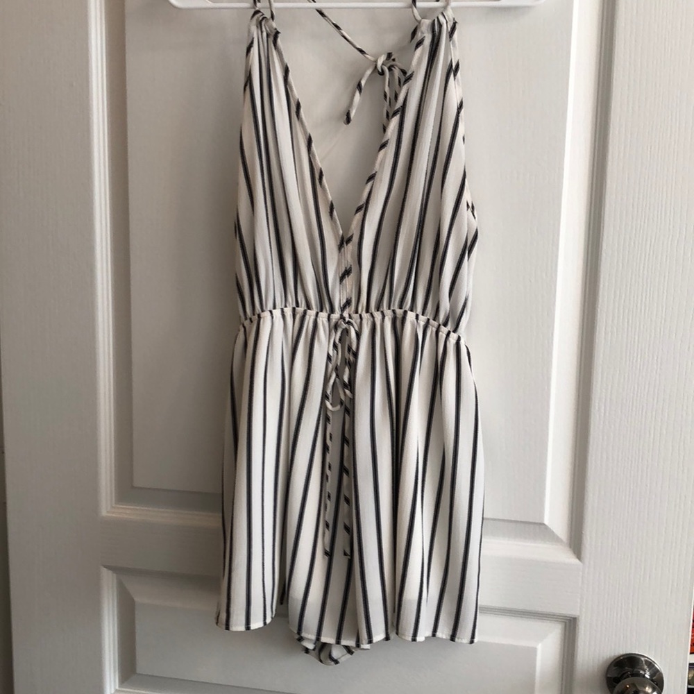 Open back Romper with adjustable straps